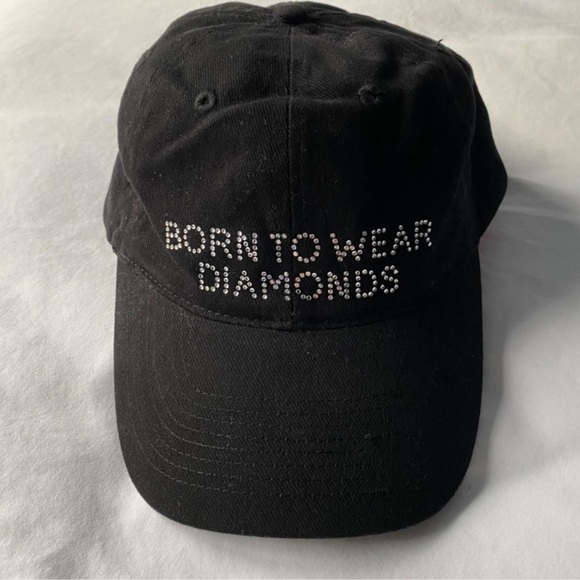 black “Born to Wear Diamonds” hat - Picture 2 of 4